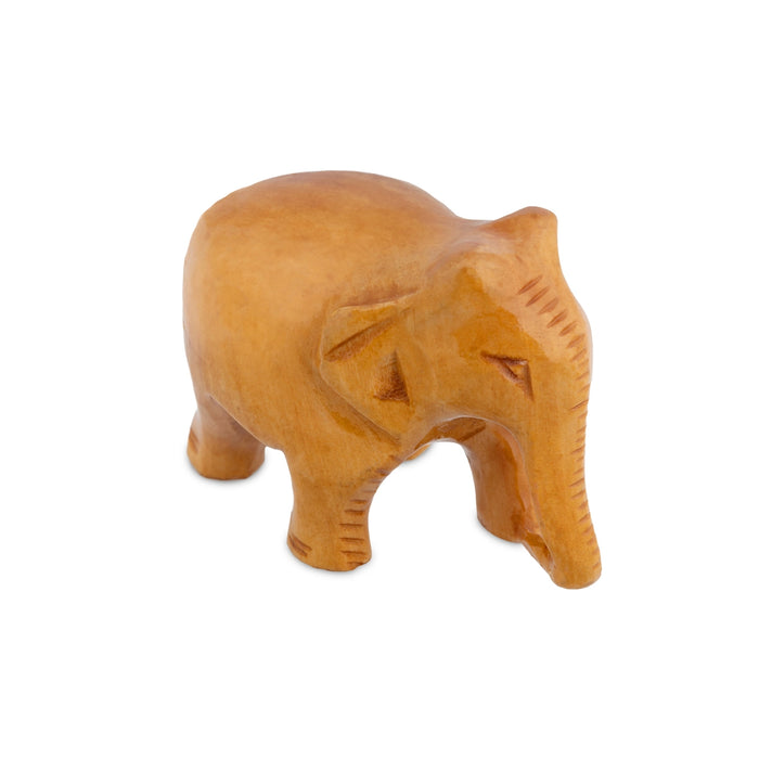 Elephant Statue - 2 x 3 Inches | Elephant Figurine/ Wooden Idol for Home Decor
