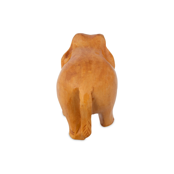 Elephant Statue - 2 x 3 Inches | Elephant Figurine/ Wooden Idol for Home Decor