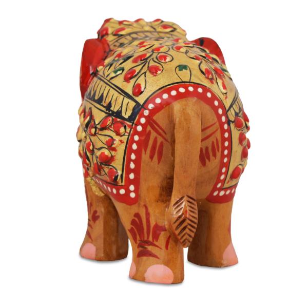 Elephant Statue - 3 Inches | Wooden Elephant/ Elephant Idol for Home Decor