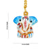 Ganesh Murti Deign Key Chain - 1.5 x 1.5 Inches | Metal Key Ring/ Painted Key Holder for Car And Bike - Key Chain & Key Holder