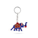 Elephant Design Key Chain - 1.5 x 3 Inches | Metal Key Ring/ Painted Key Holder for Car And Bike - Key Chain & Key Holder
