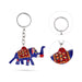 Elephant Design Key Chain - 1.5 x 3 Inches | Metal Key Ring/ Painted Key Holder for Car And Bike - Key Chain & Key Holder