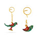 Parrot Design Key Chain - 2 x 2.25 Inches | Metal Key Ring/ Painted Key Holder for Car And Bike - Key Chain & Key Holder