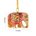Elephant Design Key Chain - 1.5 x 2 Inches | Wooden Key Ring/ Painted Key Holder for Bike And Car - Key Chain & Key Holder