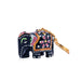 Elephant Statue Key Chain - 1.5 x 2.5 Inches | Painted Elephant Idol Key Ring/Wooden Key Holder for Car & Bike - Key Chain & Key Holder