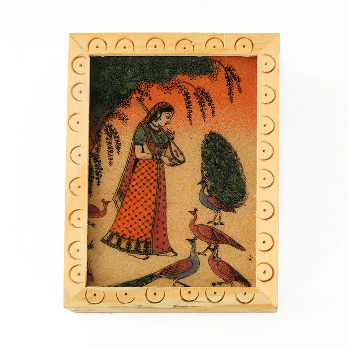 Jewellery Box  - 4 x 3 Inches |  Wooden Box/ Sheesam Wood Gem Stone Box for Women - Handicraft Items