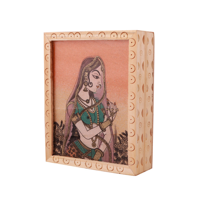 Jewellery Box  - 5 x 4 Inches |  Wooden Box/ Sheesam Wood Gem Stone Box for Women