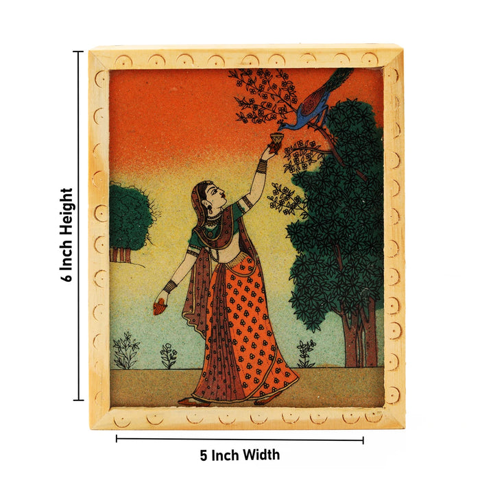 Jewellery Box  - 6 x 5 Inches |  Wooden Box/ Sheesam Wood Gem Stone Box for Women - Handicraft Items