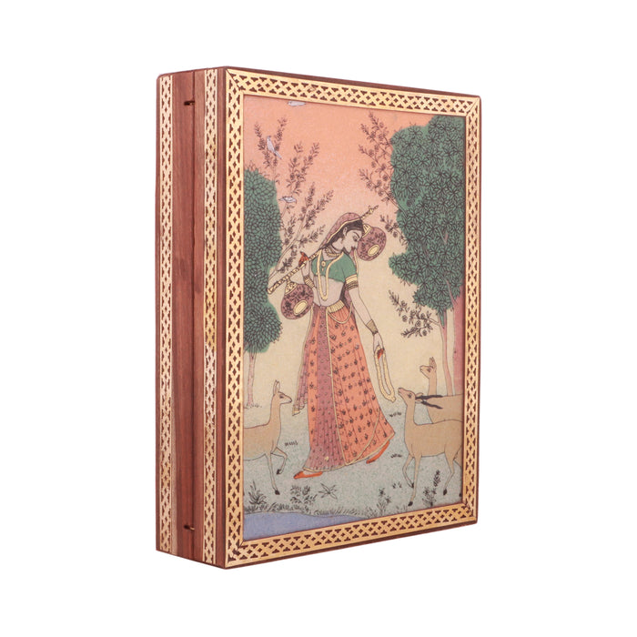 Jewellery Box  - Sheesham - 8 x 6 Inches |  Wooden Box/ Sheesam Wood Gem Stone Box for Women