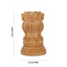 Ashoka Pillar Sculpture - 3 x 2.5 Inches | Wooden Statue/ Ashok Head Idol for Home Decor - Table Stand Accessories