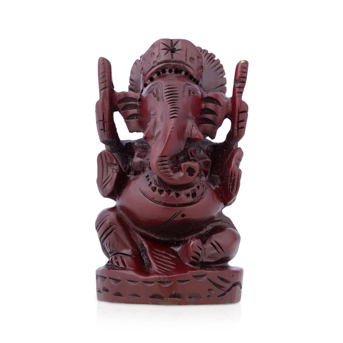 Big Ear Ganesh Murti - 3.25 x 2 Inches | Ganapati Idol/ Wooden Statue/ Vinayagar Statue for Home Decor