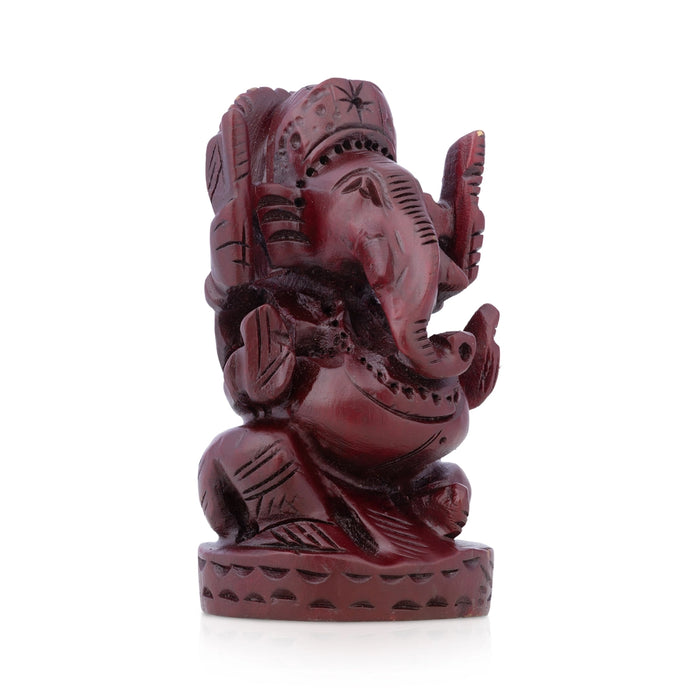 Big Ear Ganesh Murti - 3.25 x 2 Inches | Ganapati Idol/ Wooden Statue/ Vinayagar Statue for Home Decor