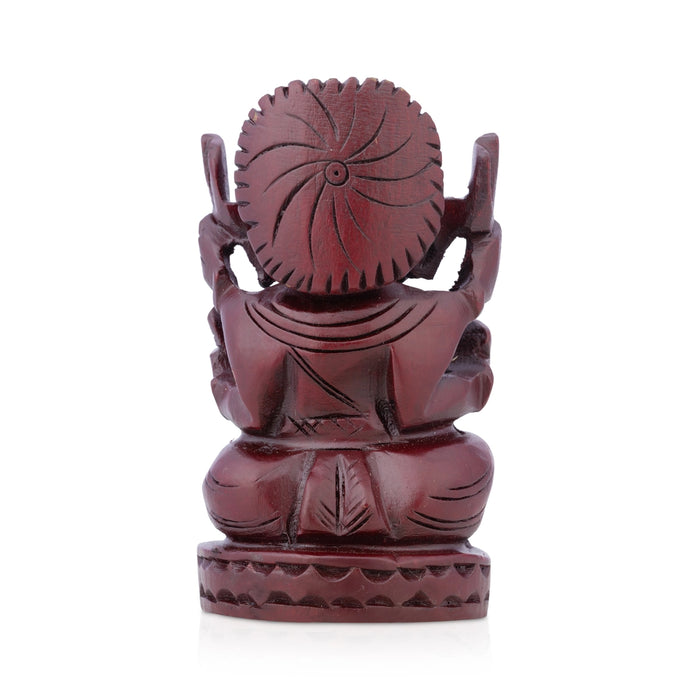 Big Ear Ganesh Murti - 3.25 x 2 Inches | Ganapati Idol/ Wooden Statue/ Vinayagar Statue for Home Decor
