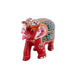 Elephant Statue - 5 x 5.5 Inches | Wooden Elephant/ Painted Elephant Idol for Home - Table Stand Accessories