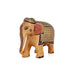 Elephant Statue - 5 x 5.5 Inches | Wooden Elephant/ Painted Elephant Idol for Home - Table Stand Accessories