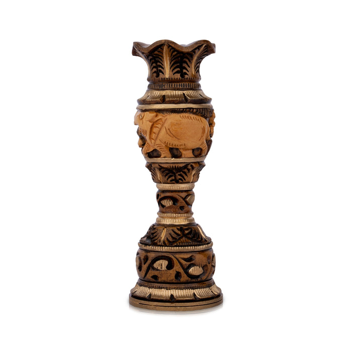 Flower Pot - 6 x 2 Inches | Wooden Pot/ Deep Decorative Flower Pot for Home - Table Stand Accessories