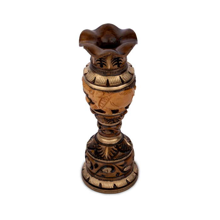 Flower Pot - 6 x 2 Inches | Wooden Pot/ Deep Decorative Flower Pot for Home - Table Stand Accessories