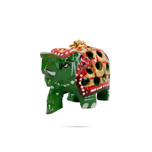 Giri Wooden Elephant Keyring Colorful Elephant Keychains