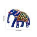Elephant Statue - 3.5 x 4.25 Inches | Metal Elephant Idol/ Painted Elephant Sculpture for Home - Table Stand Accessories