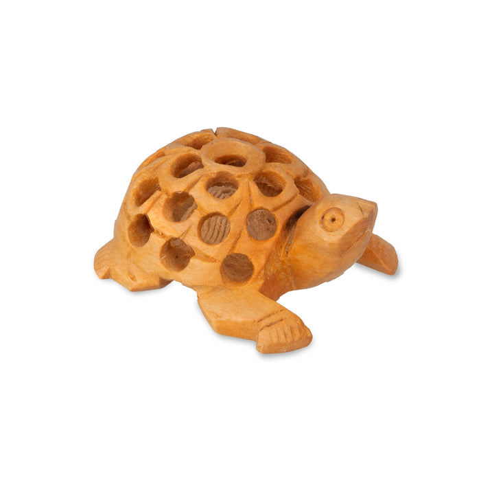 Tortoise Statue - 1 x 1.5 Inches | Wooden Idol/ Tortoise Idol For Good Luck And Stability