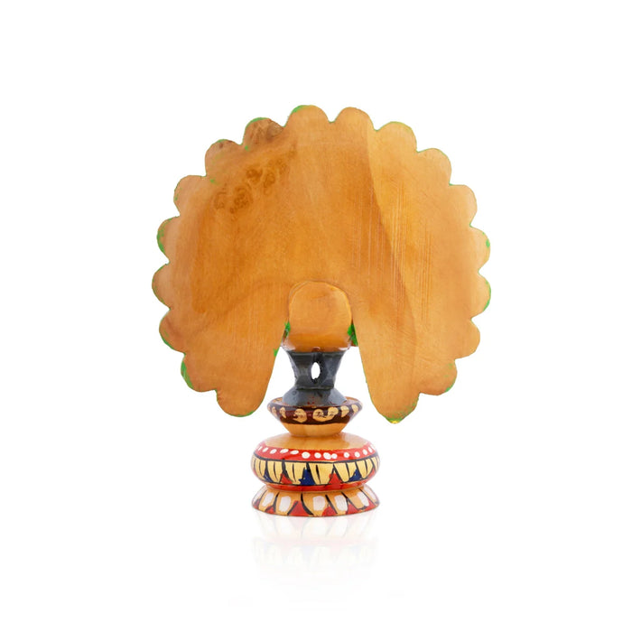 Peacock Statue - 4 x 2.5 Inches | Wooden Peacock/ Dancing Peacock Idol for Home Decor
