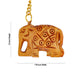 Elephant Design Key Chain - 1.5 x 1.75 Inches | Wooden Key Ring/ Hand Carved Key Holder for Car & Bike - Key Chain & Key Holder
