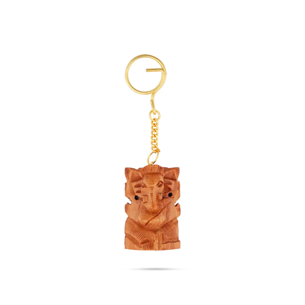 Giri - Ganesh Key Chain | Wooden Key Ring | Key Holder for Bike And Car