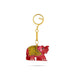 Elephant Design Key Chain - 1.5 x 2 Inches | Wooden Key Ring/ Painted Key Holder for Car And Bike - Key Chain & Key Holder