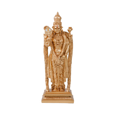 Siruvapuri Murugan Statue - 6 x 2.5 Inches | Standing Murugan Idol/ Gold Polish Murugan Silai for Pooja