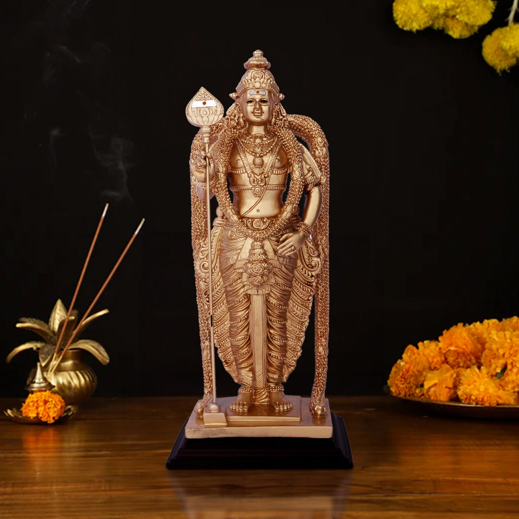 Murugan Statue - 12 Inches | Resin Murugan Idol/ Kartikeya Statue for Pooja