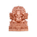 Panchamuga Ganesha Statue - 3 x 6 Inches | Copper Polish Vinayagar Statue/ Resin Statue for Pooja - Fibre Murties