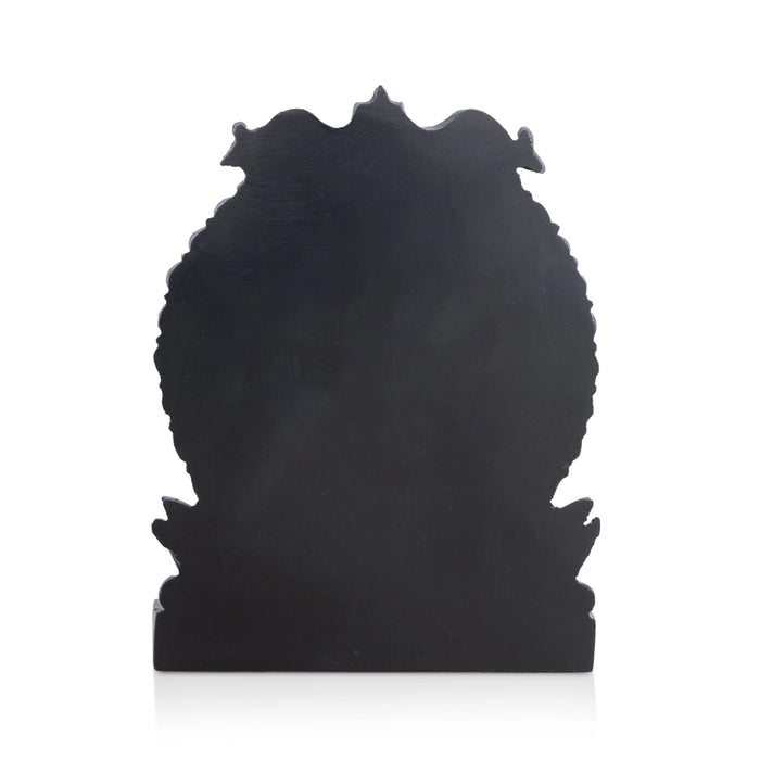 Black Ganesha Sitting on Base Murti - 4 x 3 Inches | Resin Idol / Vinayagar Statue for Home & Pooja Space
