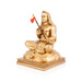 Adi Shankara Sitting On Base Murti - 6 x 4.5 Inches | Resin Statue/Gold Polish Shankaracharya Idol For Pooja - Fibre Murties