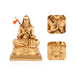 Adi Shankara Sitting On Base Murti - 6 x 4.5 Inches | Resin Statue/Gold Polish Shankaracharya Idol For Pooja - Fibre Murties