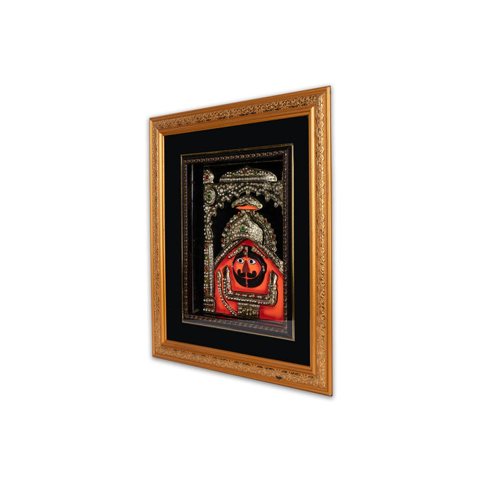 Salasar Hanuman Design Photo Frame - 16 x 14 Inches | Picture Frame With Led Light for Wall Decor - Hindu God Photos & Frames
