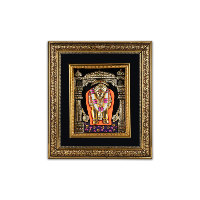 Mehandipur Hanuman Design Photo Frame - 16 x 14 Inches | Picture Frame With Led Light for Wall Decor - Hindu God Photos & Frames