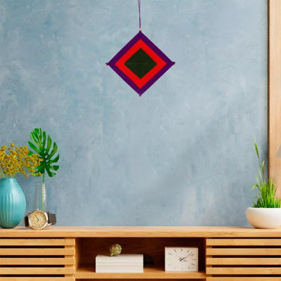 Kite Wall Hanging - 9 x 9 Inches | Wooden Kite Wall Hanger/ Hanging Kite for Wall Decoration