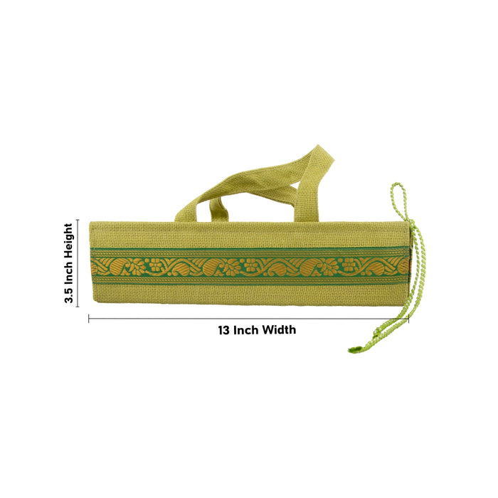 Jute Basket with Handle - 3.5 x 13 x 6 Inches | Jute Storage Basket/ Basket Handbag for Women - Bags & Pouches