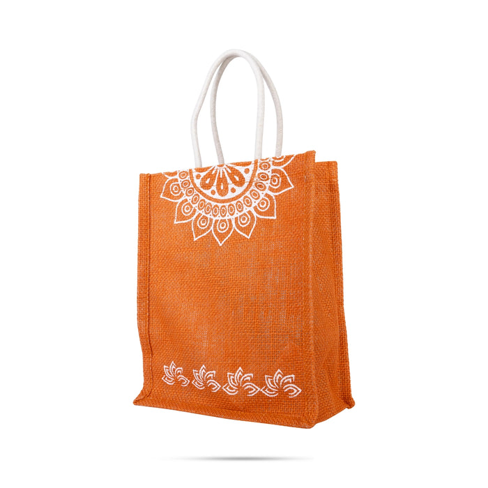 Jute Bag With Velcro - 10 x 8 Inches | Jute Shopping Bag / Jute Tote Bag for Women