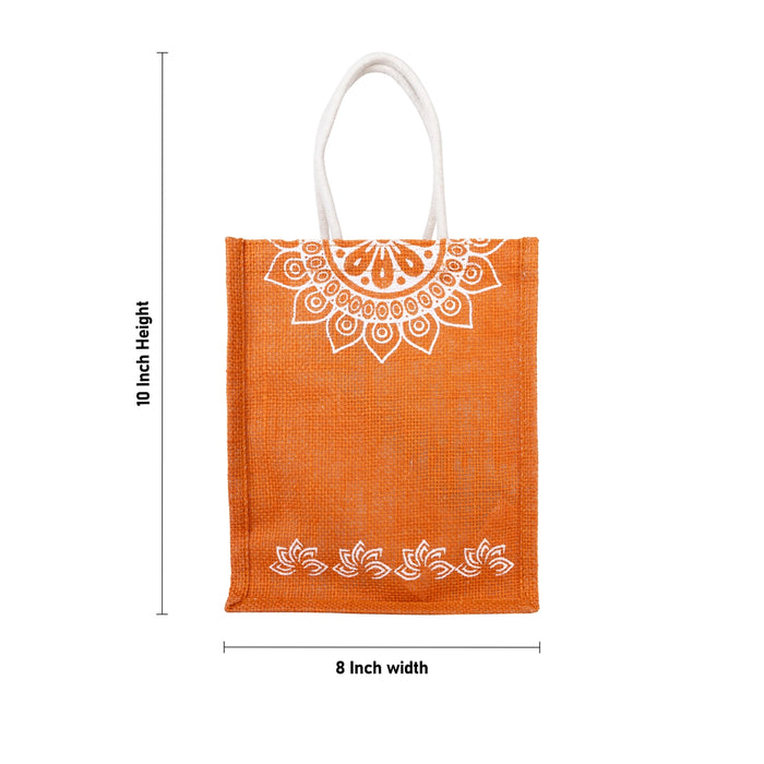 Jute Bag With Velcro - 10 x 8 Inches | Jute Shopping Bag / Jute Tote Bag for Women