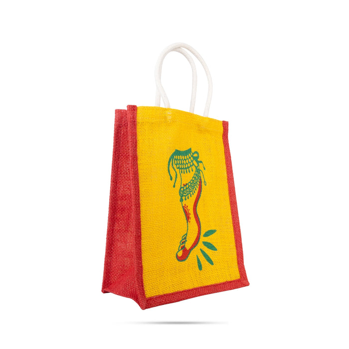 Jute Bag With Velcro - 10 x 8 Inches | Jute Shopping Bag / Jute Tote Bag for Women