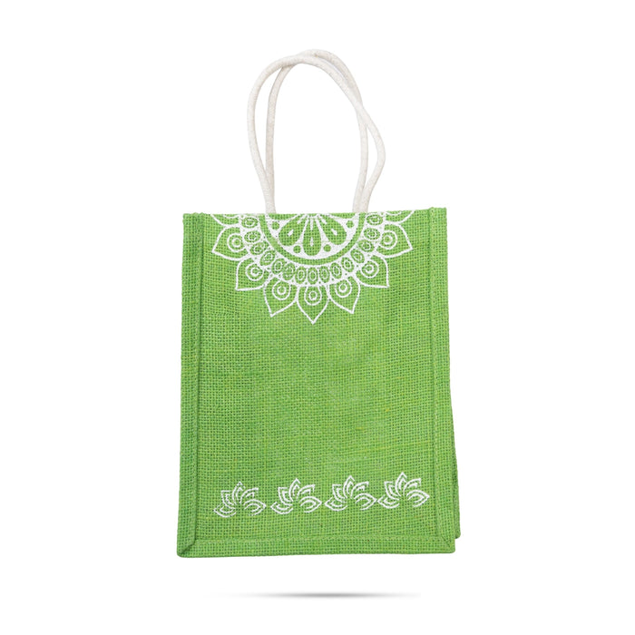 Jute Bag With Velcro - 10 x 8 Inches | Jute Shopping Bag / Jute Tote Bag for Women
