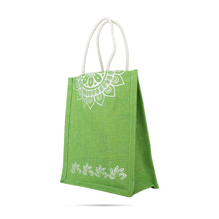 Jute Bag With Velcro - 10 x 8 Inches | Jute Shopping Bag / Jute Tote Bag for Women