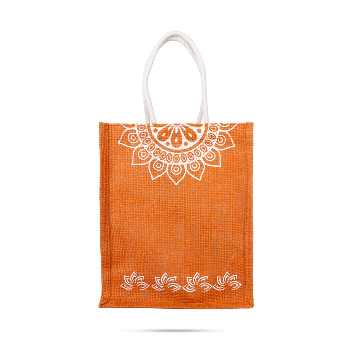 Jute Bag With Velcro - 10 x 8 Inches | Jute Shopping Bag / Jute Tote Bag for Women/ Assorted
