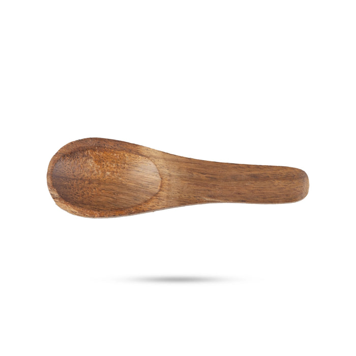 Sugar Container With Spoon - 2 x 4 Inches | Wooden Sugar Pot With Spoon/ Sugar Jar With Spoon for Home - Kitchen