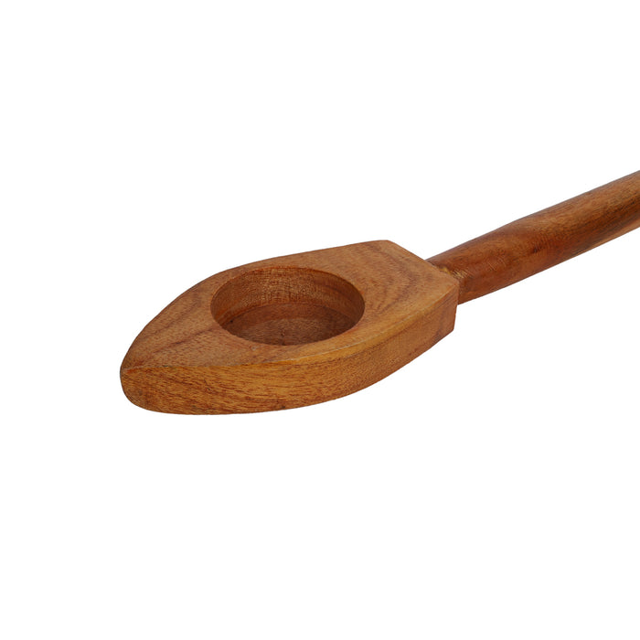 Havan Spoon - 25 Inches | Hawan Spoon/ Teak Wooden Spoon/ Havan Ghee Spoon For Homa Rituals And Ghee Offering - Panchapatra & Uddarani