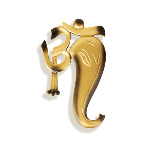 Om Ganesha Wall Hanging - 12 x 7 Inches | Wooden Wall Hanging / Wall Decor For Home & Pooja - Wall Hanging