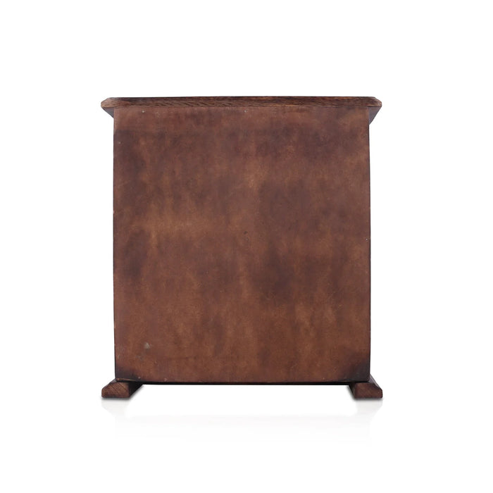 Almirah with 4 Drawer & One Door - 12 x 11.5 Inches | Wooden Box/ Storage Box for Home - Table Stand Accessories