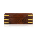 Jewel Box - 2.5 x 4 Inches | Leaf Design Storage Box/ Brass Work Kashmiri Design Wooden Box for Women/ 390 Gms - Handicraft Items