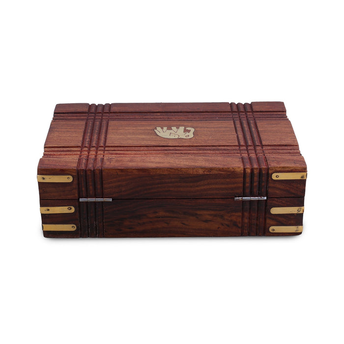 Box Cutter work with lock- 5 x 8 Inches |Wood Elephant Inlaid Design Storage Box/ Jewel Box for Women & Gifting - Handicraft Items